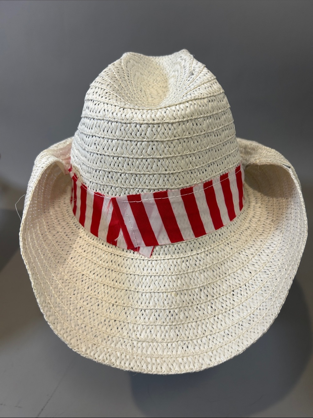 Lot of 4 Women’s Straw Fashion Cowboy Hats- Pink 2 (small/med) White & Turquoise - Picture 9 of 17